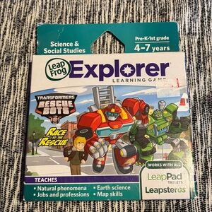 LeapFrog Transformers Rescue Bots Race to the Rescue Learning game NEW SEALED
